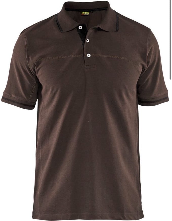 Blåkläder 3389-1050 Poloshirt Bruin/Zwart maat XL