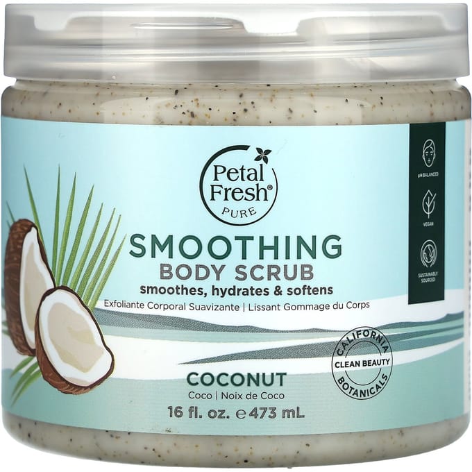 Petal Fresh, Smoothing Body Scrub, Coconut, 16 oz (473 ml)