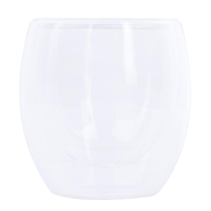 Bouteille d'eau en verre double couche résistante à la chaleur de 80 ml, tasse pour thé et café white