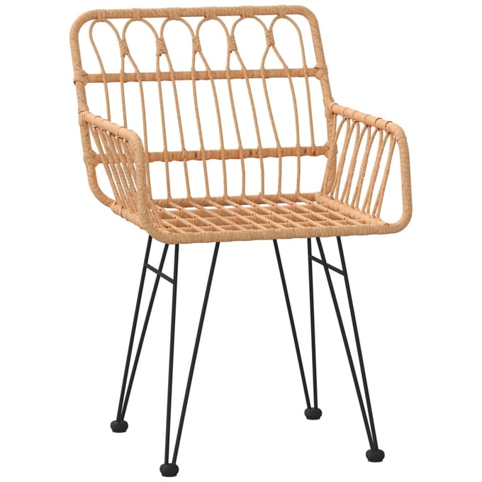 vidaXL - Tuinstoelen - 2 - st - met - armleuning - 56x64x80 - cm - PE-rattan