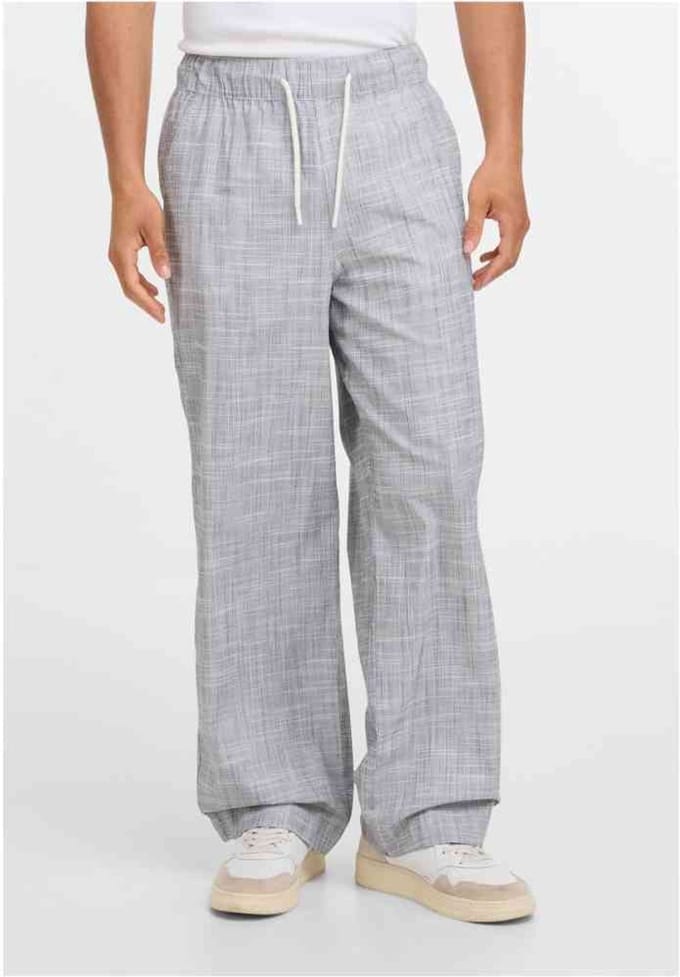 Urban Classics - Loose Structured Broek rechte pijpen - S - Zwart/Wit