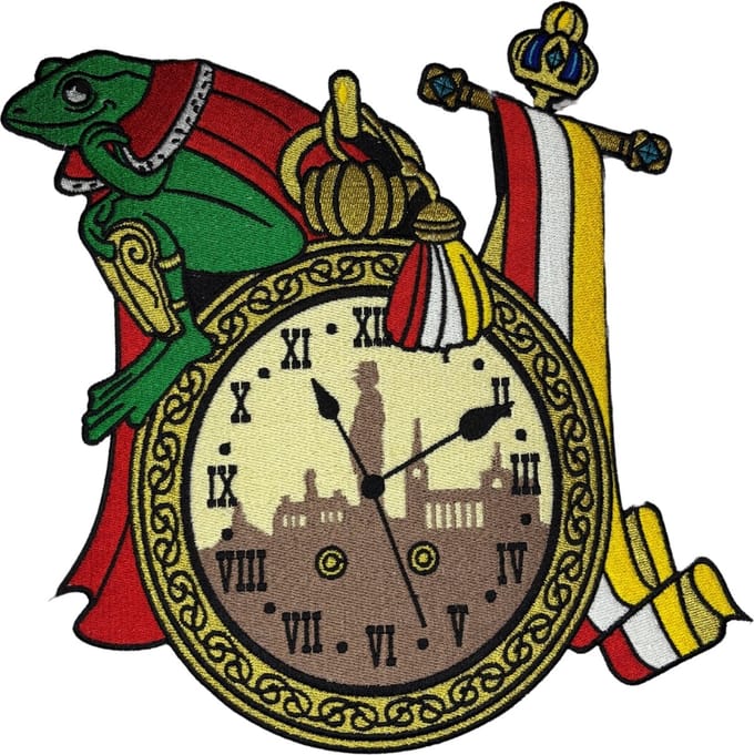 Embleem Rug Oeteldonk - Klok met Kikker