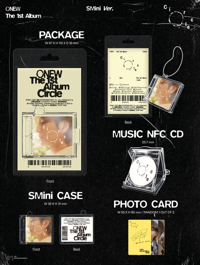 EENW (SHINee) - 1e Album Cirkel (Smini Ver.) 1PCS gray