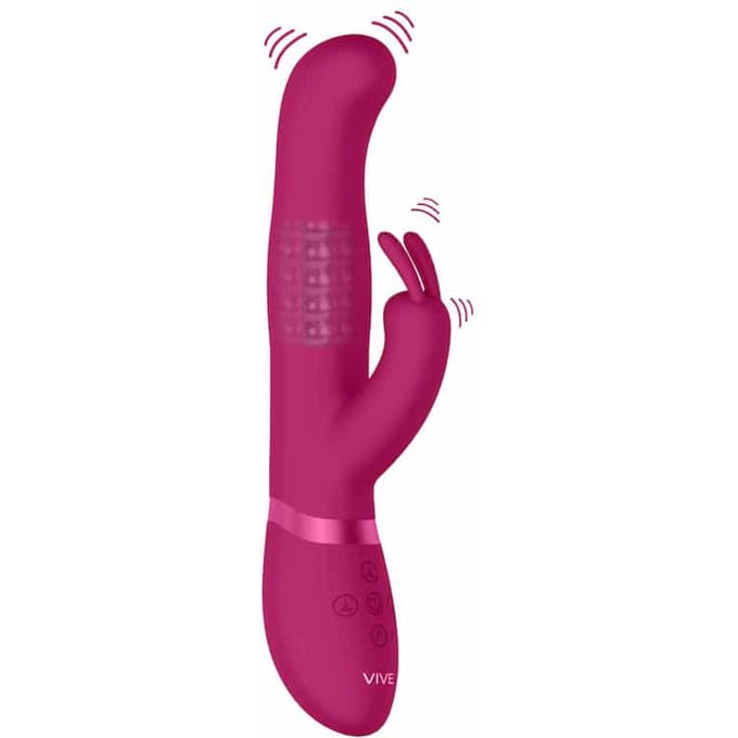 VIVE by Shots - Izara - Rotating Beads Rabbit Vibrator - Pink