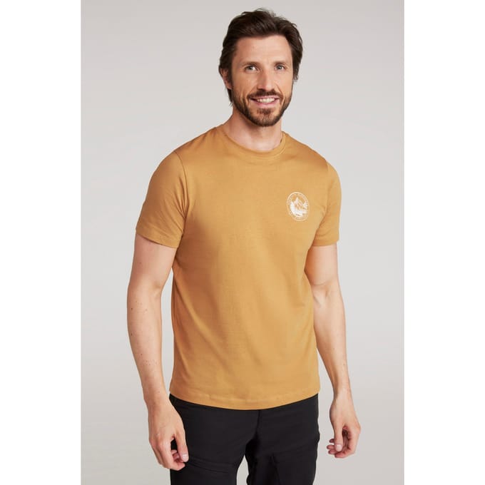 Mountain Warehouse Heren Organic Valley T-Shirt (Mosterd)