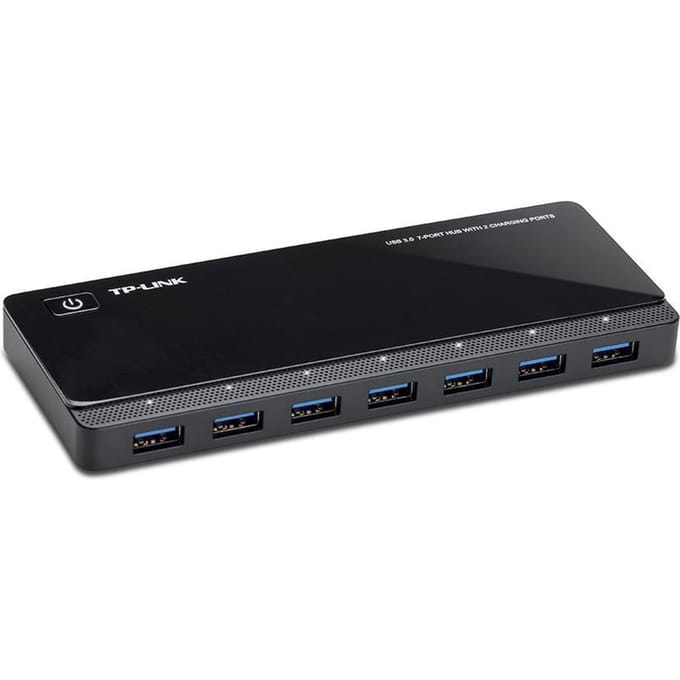 TP-LINK UH720 UH720 USB-hub 7 + 2 poorten USB-A USB 3.0 5 GBit/s Met snellaadpoort Zwart