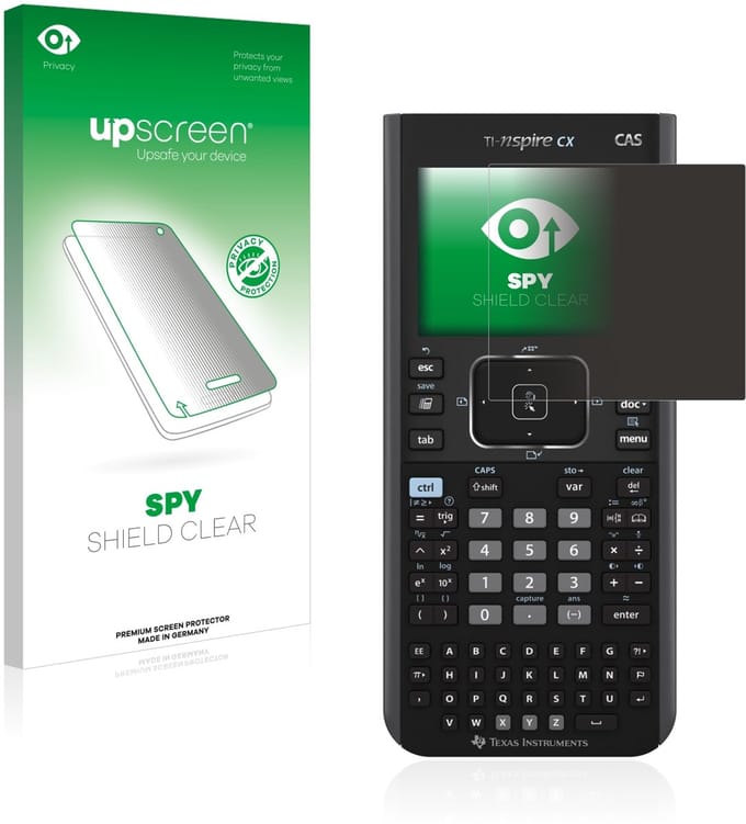 upscreen - privacy screenprotector voor Texas Instruments Nspire CX CAS - Folie Beschermfolie Blauwlichtfilter
