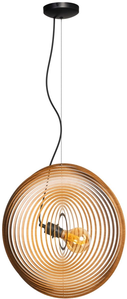 ETH Kris Hanglamp 1x E27 Max. 60w 250cm cable dia. 50cm Metaal Houtlook