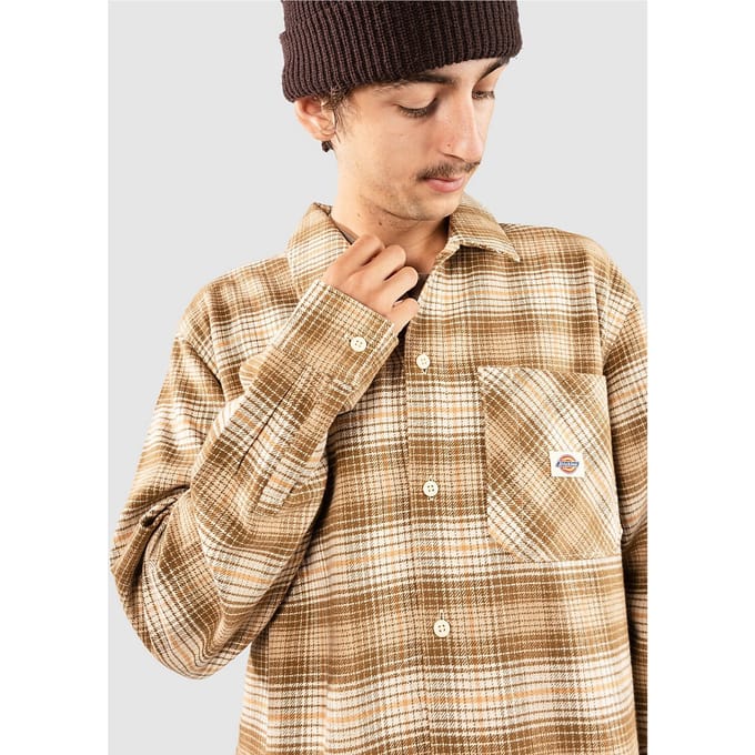 Dickies Forest Check Overhemd Met Lange Mouwen Bruin S Man