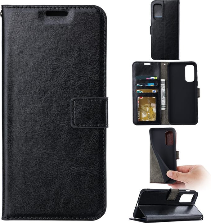 Bookcase Geschikt voor: Xiaomi Redmi Note 10 Pro - Zwart - portemonnee hoesje