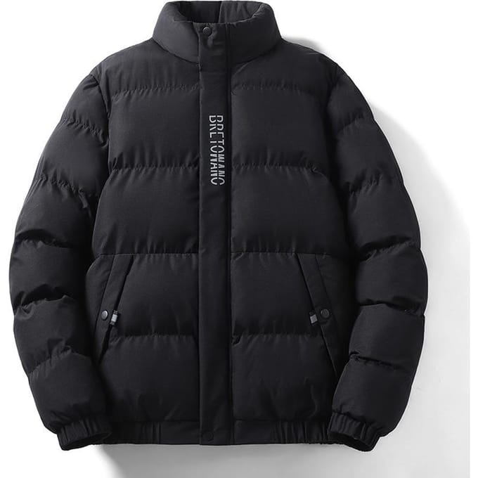 Gewatteerd Heren Winter Gewatteerd Jack Verdikt Jongens Brood Gewatteerd Jack 5XL zwart