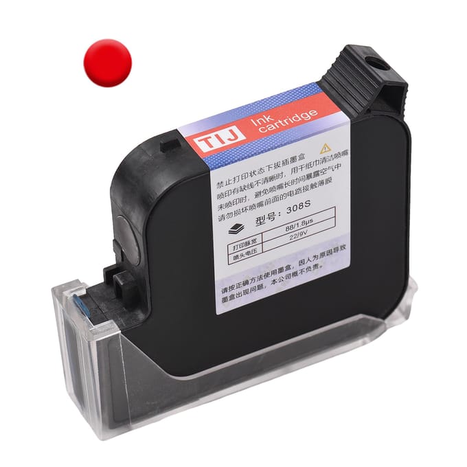 308S Inktpatroon Vervanging Sneldrogend 45ml voor M20 T50 Handheld Inkjetprinter(Zwart)