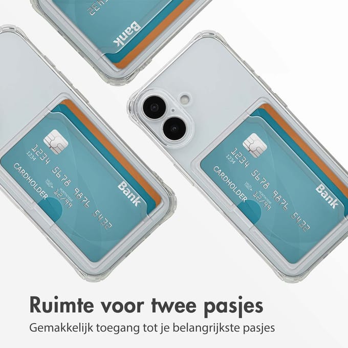 imoshion Softcase Backcover met pasjeshouder voor de Apple iPhone 17 - Transparant
