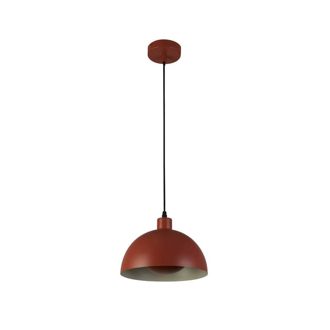 Searchlight Hanglamp Mars, donkeroranje, Ø 25 cm, staal