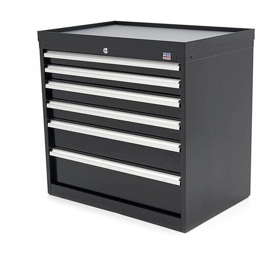 HBM 6 Laden Profi Gereedschapskast 88 x 58 x 80 cm zwart