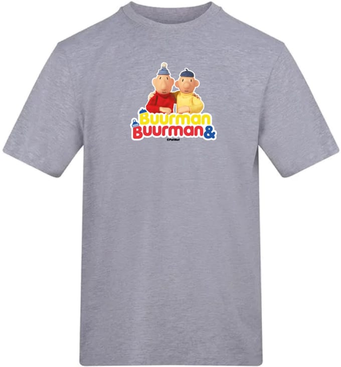 Hingly T-shirt Buurman & Buurman Logo Grijs Maat: M