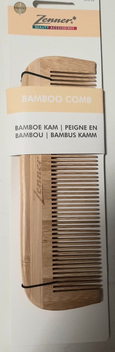 Zenner - bamboo haircomb - bamboe kam - haarkam - grove kam - 17cm