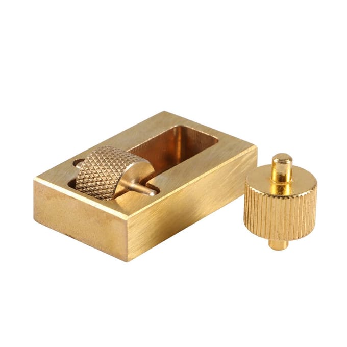 Lederen Bovenrand Verf Olie Roller Doos Applicator DIY Knutsels Behandelingsgereedschap Messing met Extra Roller brown