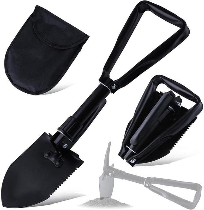 Dailygoods- Opvouwbare Schop Hoog Koolstofstaal - Draagbare Camping Schep - Multi Tool - Wandelen - Graven - Noodgevallen