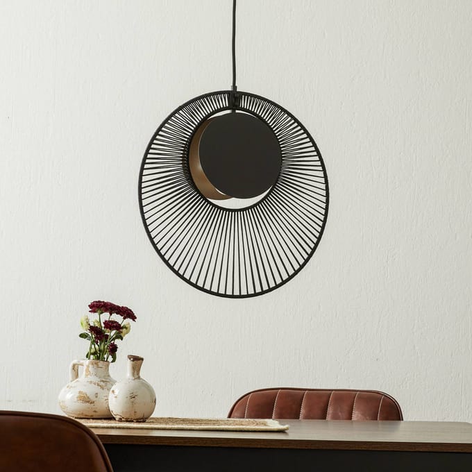 Forestier Oyster hanglamp, zwart