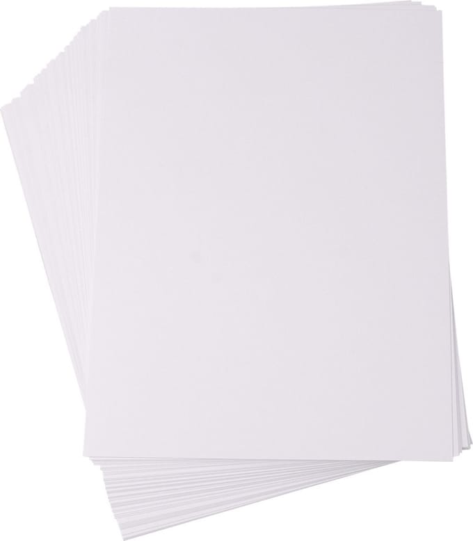 Rayher Hobby Hobby karton - A4 formaat - 100x vellen - wit - 220 grams - fotokarton - knutselen met papier