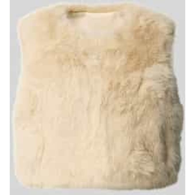 Kort gilet van imitatiebont met ronde hals