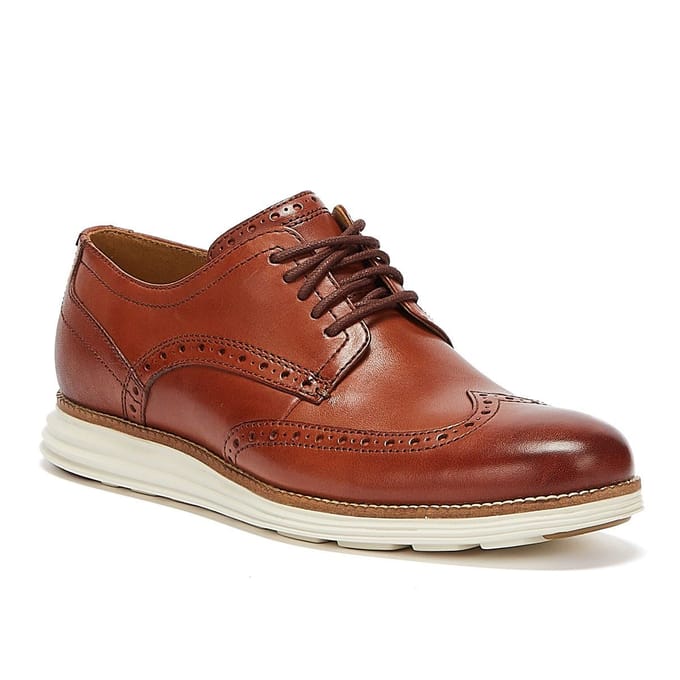Cole Haan ØriginalGrand Shortwing Oxford Heren Bruin/Wit Brogues