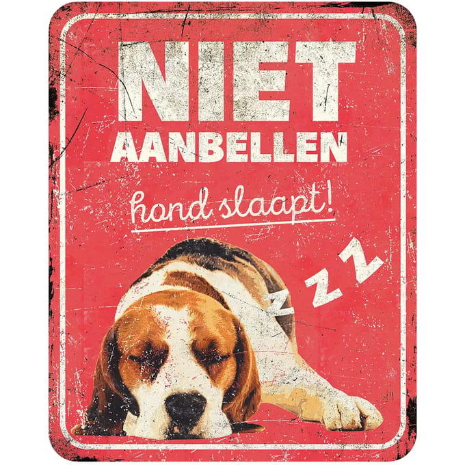Waarschuwingsbord beagle fr D&D Home