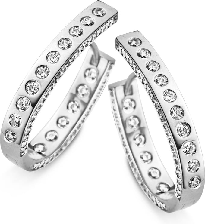 Orphelia oorring Raille Zirconium Sterling Zilver 925