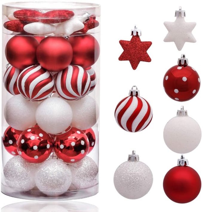 Allecto - Kerstboomversiering - Onbreekbare kerstballen - Feestelijk