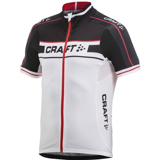 Craft Performance Grand Tour Jersey wit rood Maat S