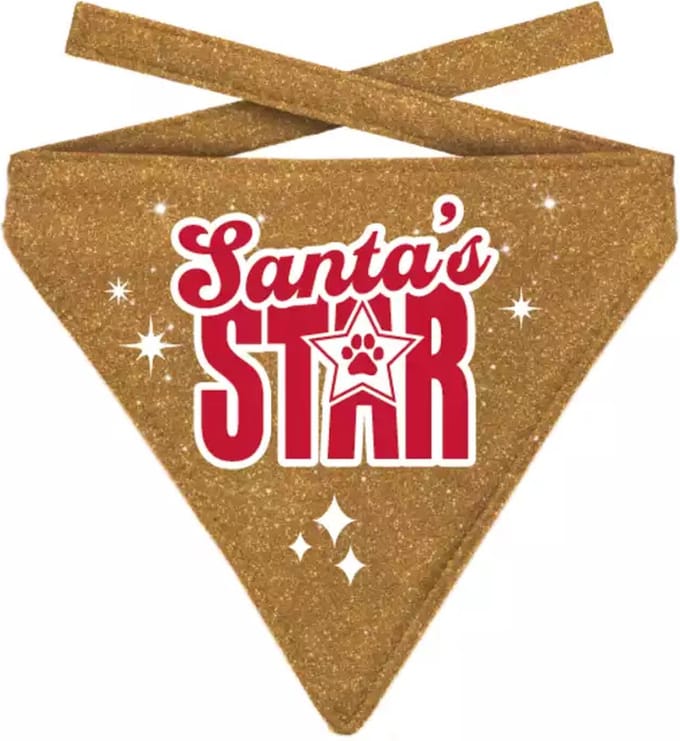 Plenty Gifts Bandana Santa Star Kat 12-16CM