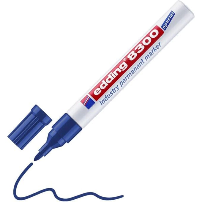 Edding 8300 industry permanent marker 4-8300003 Permanent marker Blauw Watervast: Ja