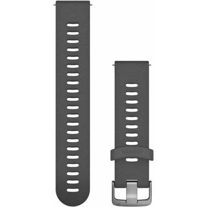 Garmin Quick Release Siliconen Horlogebandje - 20mm Polsbandje - Wearablebandje - Donker Grijs