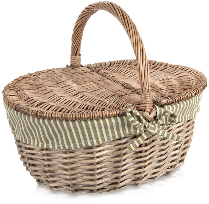 Picknickmand Rieten Afsluitbaar 42x32x35 cm - Picknicktas