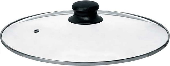 Universele pannendeksel voor pannen van D30cm - glas - stoomgaatje - D30 x H6 cm