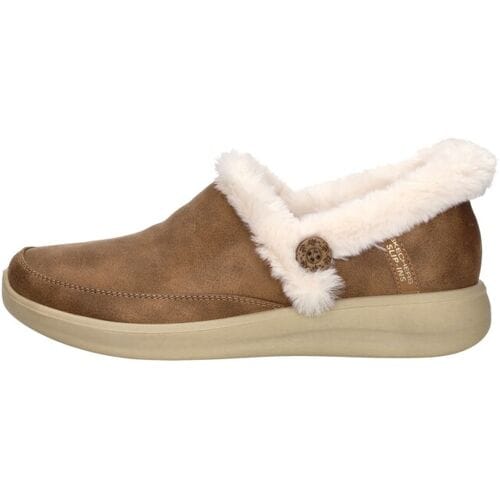 Skechers Cozy Escape Textiel Vrouwen Kastanjekleurige Slippers