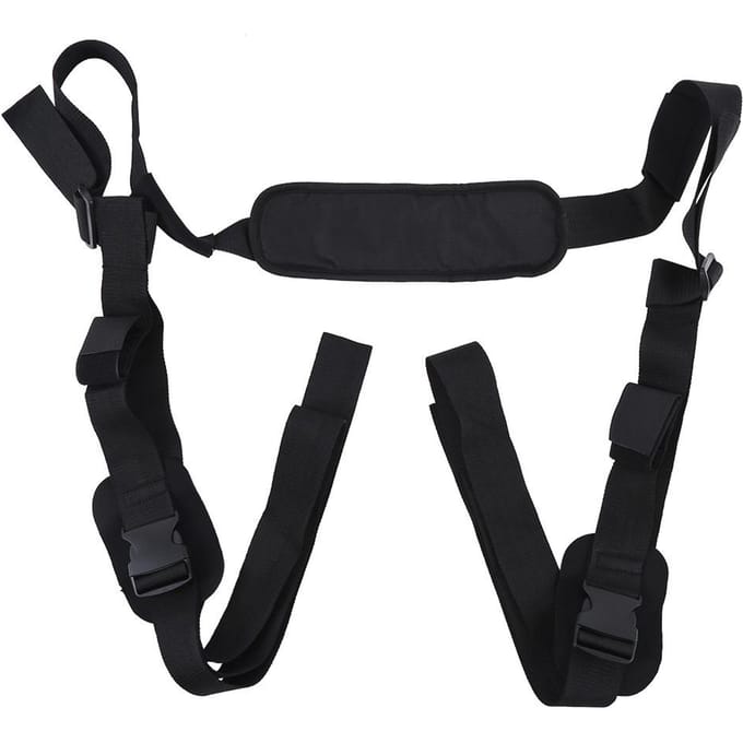Draagbare Kajak Kano SUP Surfplank Verstelbare Nylon Draagriem Riem met Peddel Lus black