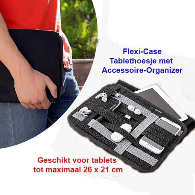 Origineel en veelzijdig Tablethoesje met Accessoire-Organizer