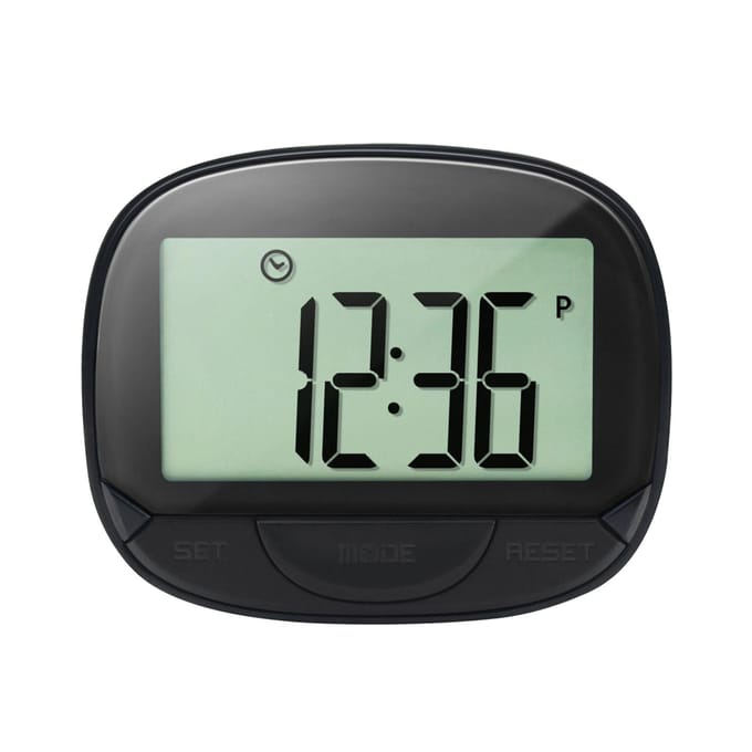Multifunctionele stappenteller 3D stappenteller met clip voor fitness zwart
