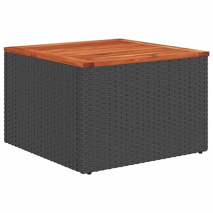 vidaXL - 7-delige - Loungeset - met - kussens - poly - rattan - zwart