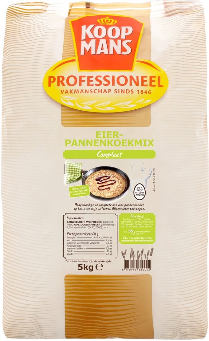 Koopmans Professioneel Eierpannenkoekmix professioneel - Zak 5 kilo