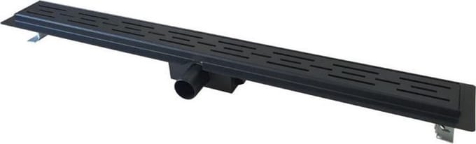 Diamond Line - Douchegoot 100 cm - Mat Zwart - RVS - Uitneembaar Sifon + Uitneembaar Haarfilter