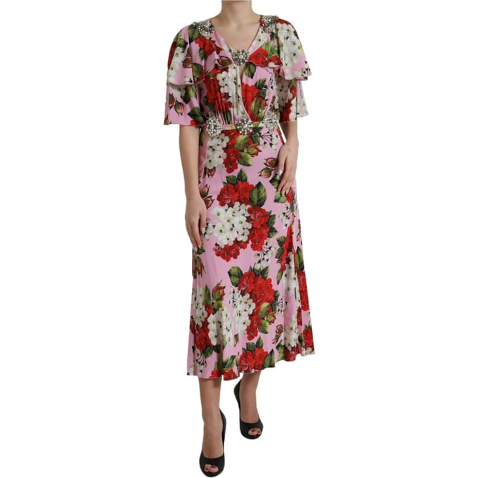 Bloemenzijde Jurk Model Middenlang
