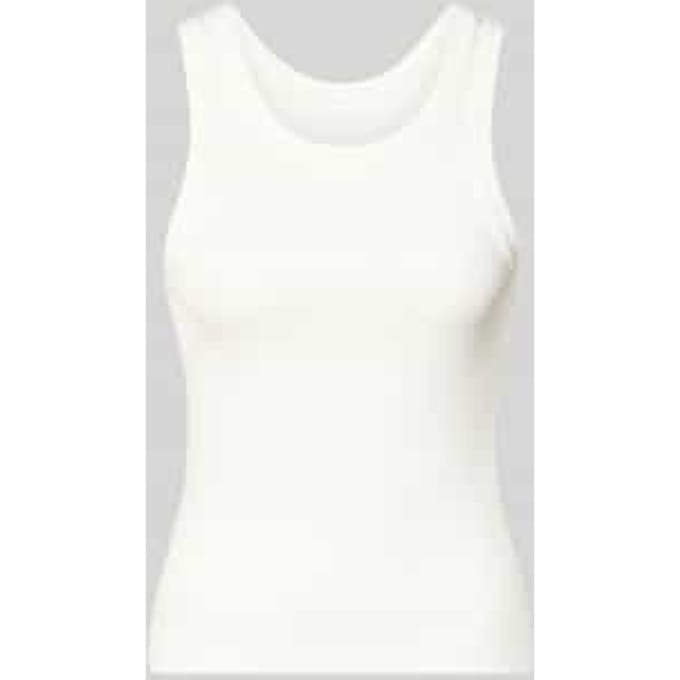 slim fit tanktop van mix van biologisch katoen model 'VAL'