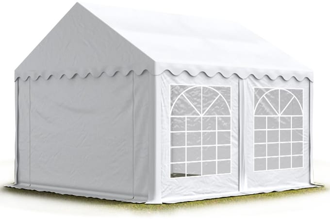 Partytent 4x4 m, PVC wit
