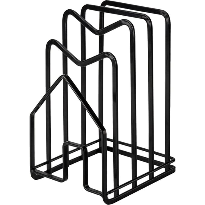 Support de Rangement pour Planches à Découper Polyvalent Support Organisateur pour Planches à Découper, Casseroles, Couvercles de Casseroles pour Cuisine Black