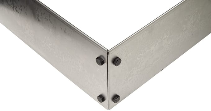 Cortenstaal hoekverbindingsstuk 14cm.