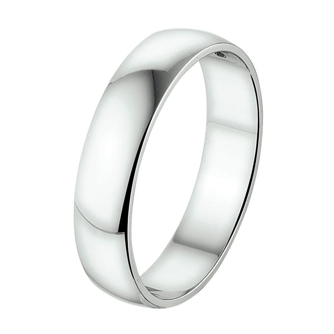 14K Witgouden Ring A414 - 5 Mm Zonder Steen 4104502