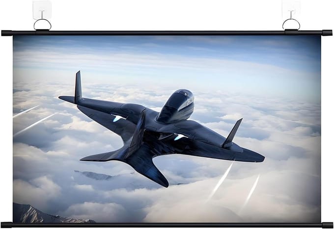 Projectiescherm - HD Scherm - Thuisbioscoop Creëren - Handmatig Neerklapbaar - 84 inch - Zwart